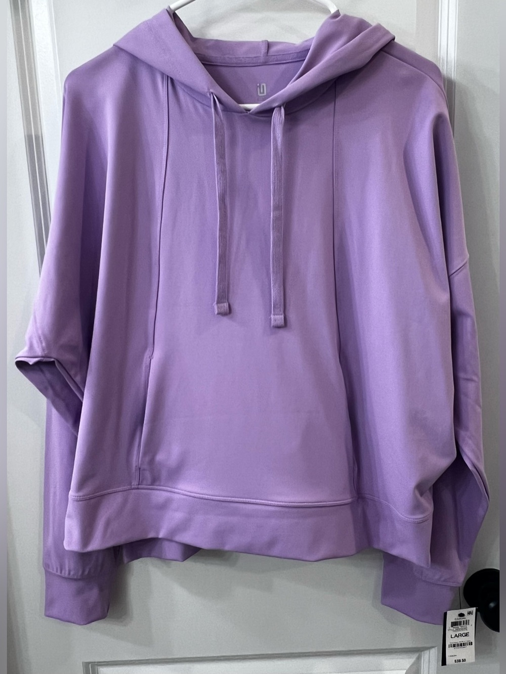 NWT Ideology Hooded Women's Activewear Hoodie, Lilac Purple, L